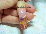 Autumn Inspired Inlaid Sculpted Nail