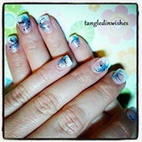 Floral Acrylic Sculptured Nails