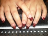 red glitter xmas nails