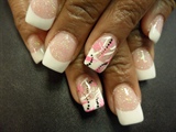 Pink and White Glitter