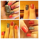Zebra and cheetah nail