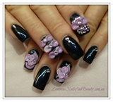 Lilac Flowers &amp; Bows with Bling