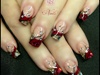 Christmas Nails in Red &amp; Gold..