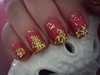 Pink and gold glitter