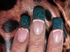 Turquoise Glitter w/Brown 3D Bow2