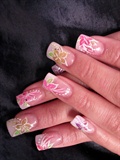Tropical Flower w/White French Tip3