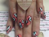 Coral Design with hand painted nail art