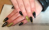 Sculptured Black And Gold 
