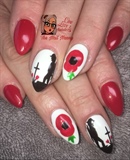 Lest We Forget Freehand Nailart 
