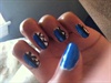 Electric Blue Tribal Nails
