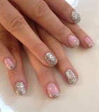 gelish pink and silver