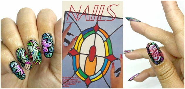 AND HERE IT IS! My design inspired by the NAILS Magazine cover in October 1983!