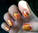 Candy Corn Water Marble