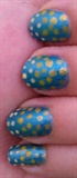 Summer Ombre Dots blue and gold
