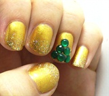 Glam Gold &amp; Emerald Rhinestone Christmas