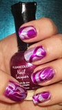 Water Marble in Fuchsia Holographic