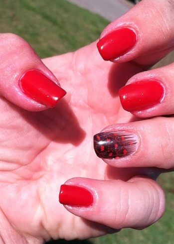Red Feather Nails