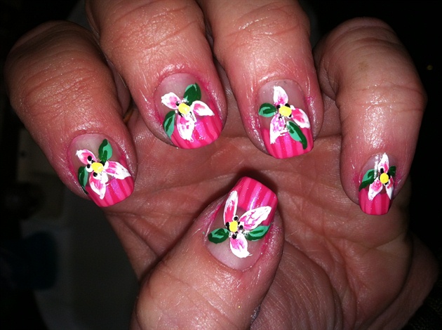 Island Flowers -Inspired by CajaNails
