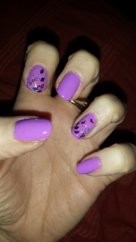 lilac with glitter 