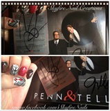 Penn And teller Themed Nails