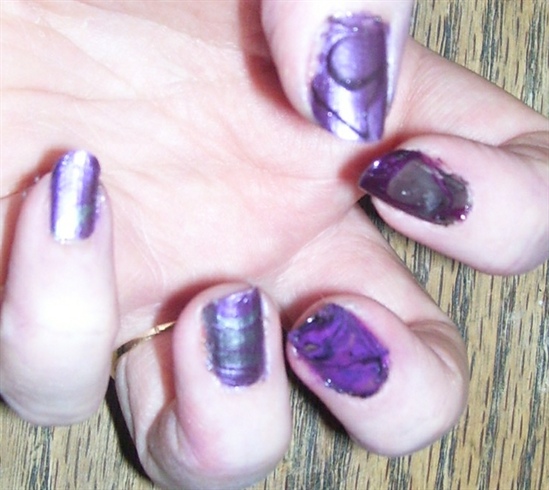Water Marbled Purple and Black