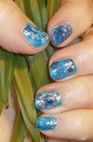 Blue Marble with Faux Jewel