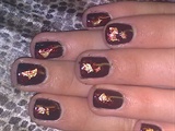 Daughter&#39;s red, black and gold foil