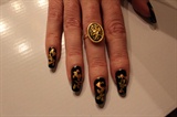 Russian inspired black with gold leaf