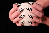 black and white striping