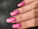 pink glitter ombre