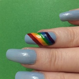 hand-painted rainbow