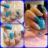 Gel nails with animal print design