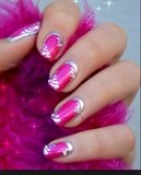 Hot Pink With Silver