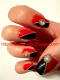 Rad and black nails