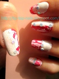 White and Pink Crackle