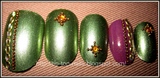 Stylish green nail art