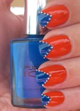 blue and orange nails