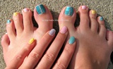 multicolored nails