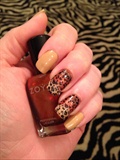 Leopard Print accent Nails 