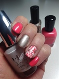 Coral Floral Mani