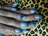 Aqua and turquoise nails