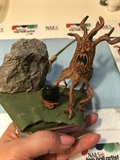 Painted Tree, Rock And Cauldron 