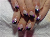 black and purple gel with spots