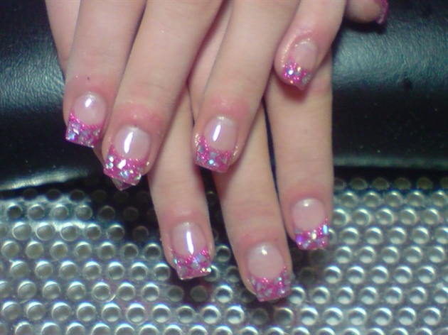 pink glitter with mylar