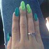 teal &amp; lime green