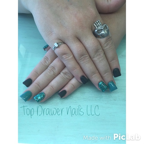Teal with Matte Black