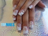 Acrylic Nails French for brides