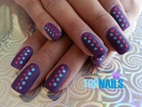 Nail art with enamel and acrylic paints