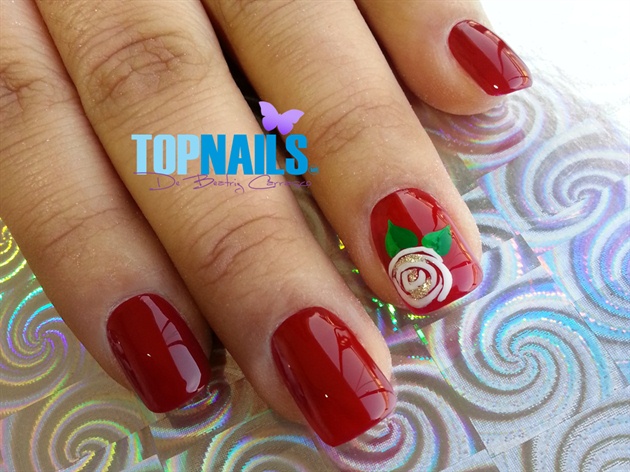 Acrylic Nails enamel with Floral designs