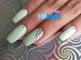 Acrylic Nails with traditional enamel an